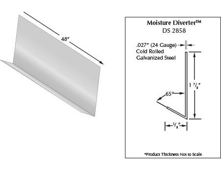 MTI Moisture Diverter 4' Long (100 Linear Feet/Tube)