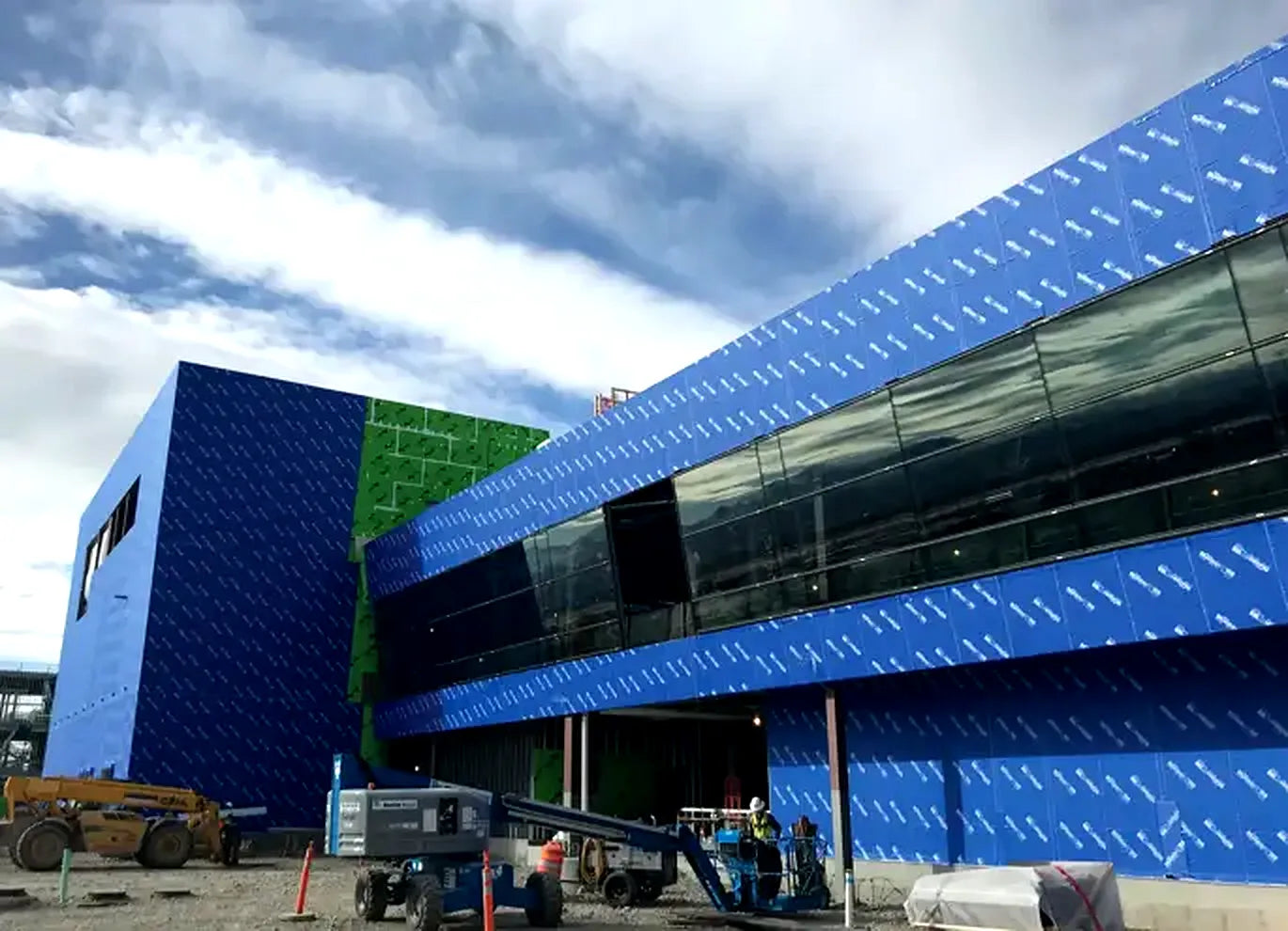 Henry Blueskin VP160 air barrier installed on commercial building exterior during construction