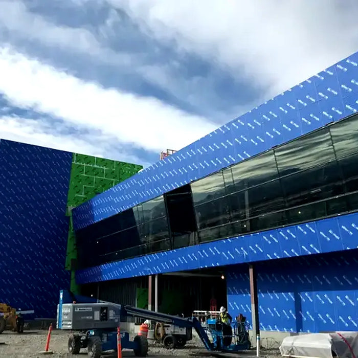 Henry Blueskin VP160 air barrier installed on commercial building exterior during construction