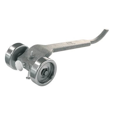 Skatewheel mortar raker with large wheels and adjustable depth for masonry joint removal