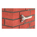 Cartwheel mortar raker with dual steel wheels and adjustable depth for masonry joint removal in use 