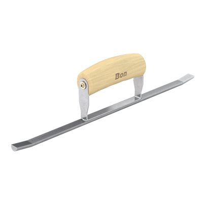 Half round sledrunner jointer 1/2 inch with wood wave handle for sunken masonry joints