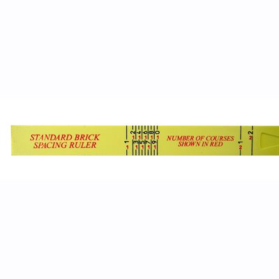 6 ft fiberglass brick rule with brick spacing scales and inch markings for masonry layout and precise brick alignment