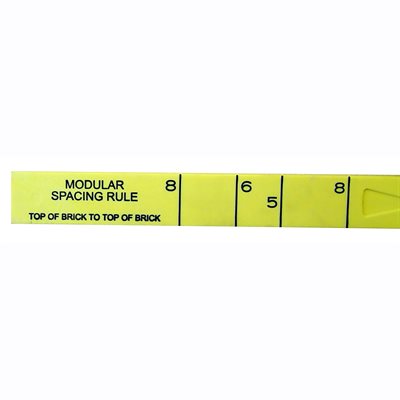 6 ft fiberglass modular brick rule with dual sided measurements for precise masonry layout and alignment