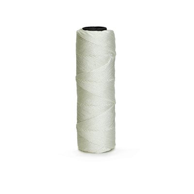 #18 braided nylon mason line white 170 lb test durable line for masonry layout and straight course alignment