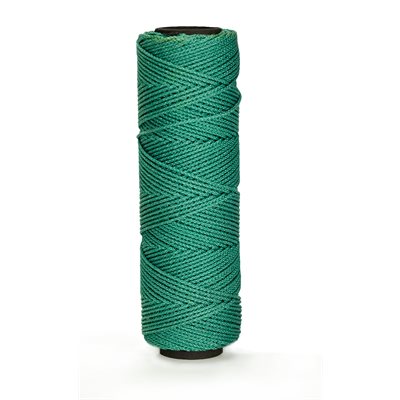 #18 braided nylon mason line green high visibility 170 lb test for masonry layout and construction line marking