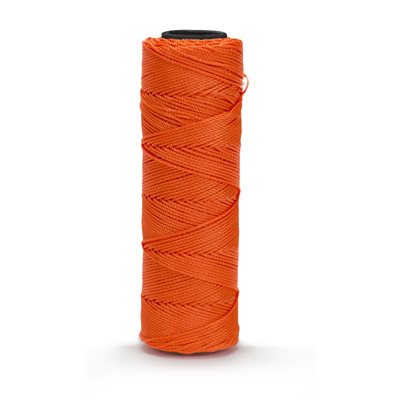 #15 twisted nylon mason line neon orange 1000 ft high visibility 120 lb test for masonry layout and line marking