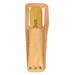 Leather tool holder with belt slot and riveted bottom for carrying masonry tools in use with ball jointer 