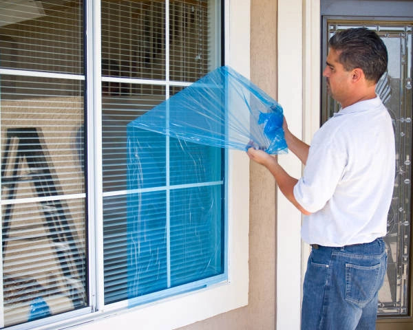 Blue Tac 2 Mil window tape, durable and flexible sealing tape for commercial and residential construction