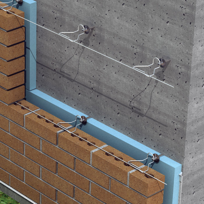 Hohmann & Barnard 2-Seal masonry veneer wall tie designed for secure anchoring of brick veneer to backup walls