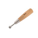 Ball jointer with wood handle for consistent masonry joint finishing