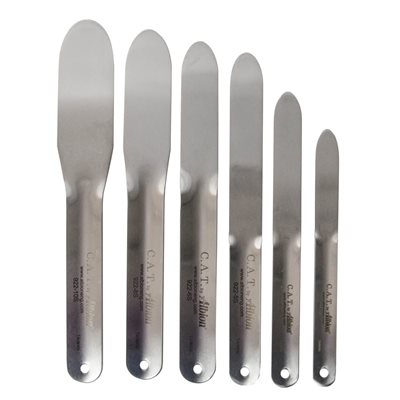 6-piece stainless steel sealant joint tool set with elliptical radius tips for forming concave sealant joints