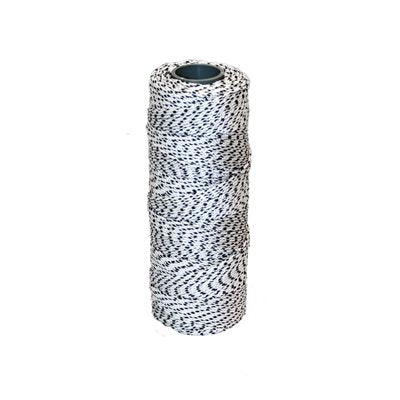 Bonded braided nylon mason line white with black flecks 1000 ft high strength #18 line for masonry layout and course alignment
