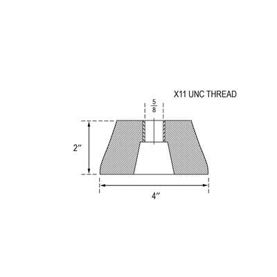 Tapered Cup Wheel C16 Type 11 – Masonry Grinding, 5/8"-11 Thread (4", 5", 6")