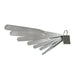 7-piece stainless steel caulking spatula set with curved handles for precision sealant application