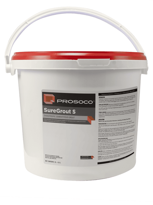 PROSOCO SureGrout S Cementitious Anchoring Grout– 3 Liter Tub