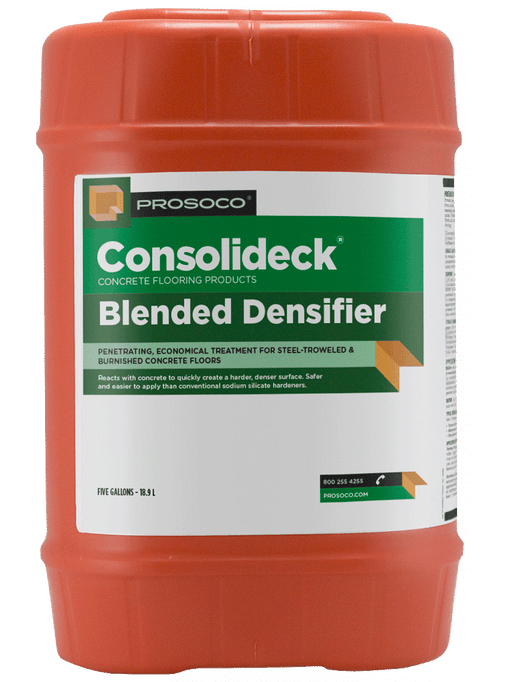 PROSOCO Blended Densifier concrete hardener in 5 gallon container for strengthening and densifying floors
