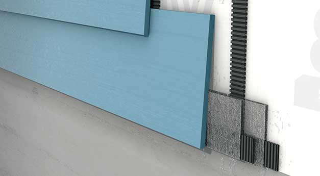 MTI Corrugated Lath Starter Strip installed at the base of masonry walls to support exterior finishes and improve wall ventilation