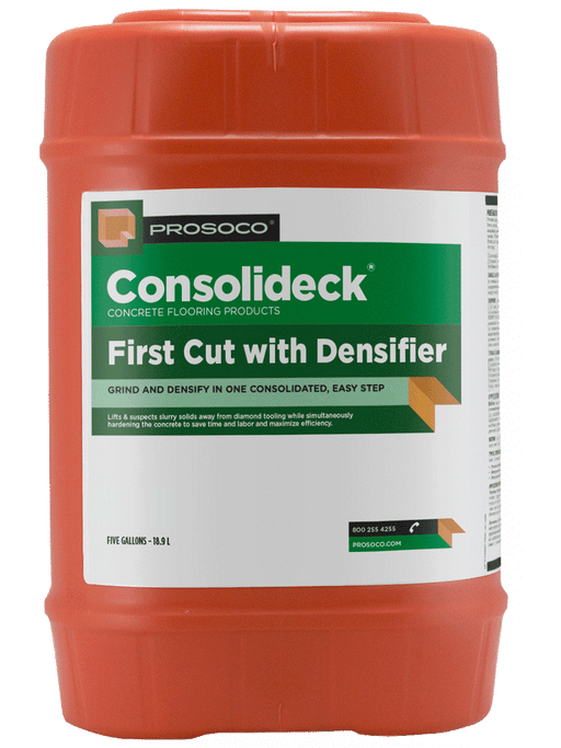 PROSOCO First Cut with Densifier concrete grinding aid and densifier in 5 gallon container for polishing applications
