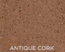 Close-up of antique cork texture with 'ANTIQUE CORK' text overlay
