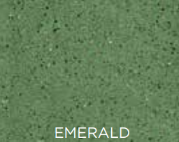 Solid emerald green color swatch with the word 'EMERALD' below it.