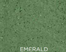 Solid emerald green color swatch with the word 'EMERALD' below it.