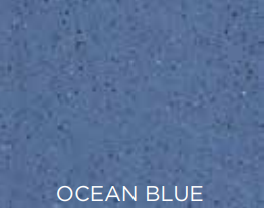 Solid ocean blue color swatch with 'OCEAN BLUE' text