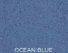 Solid ocean blue color swatch with 'OCEAN BLUE' text