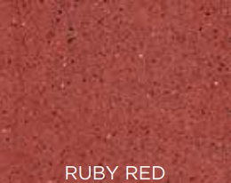 Ruby red color swatch with a textured pattern