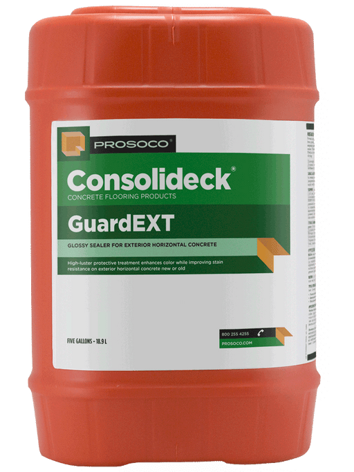 PROSOCO GuardEXT exterior concrete sealer in 5 gallon container for glossy protective finish