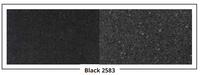 Two black patches labeled 'Black 2583' on a gray background