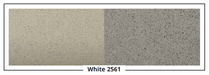 Two concrete textures labeled 'White 2561' on a plain background