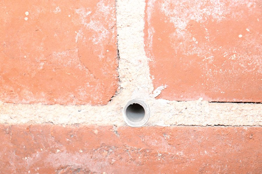 MTI retrofit weep system used to install new drainage points in existing masonry cavity walls