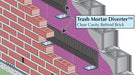 MTI Trash Mortar Diverter for brick and block walls, designed to keep cavity drainage systems clear of mortar debris