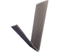 A V-shaped, gray high-impact polystyrene Trash Mortar Diverter piece with corrugations.