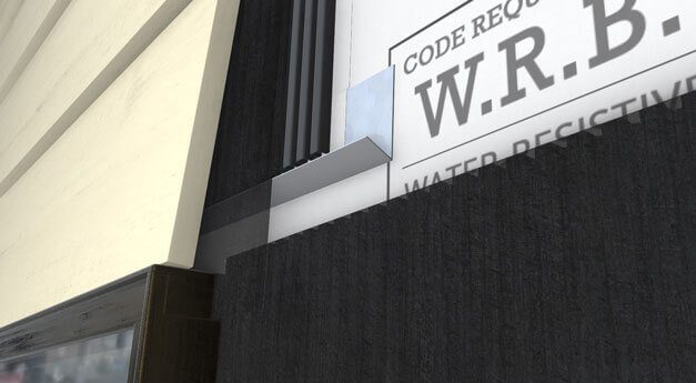 MTI Moisture Diverter 4 ft long installed in masonry walls to channel water away from vulnerable areas and improve drainage