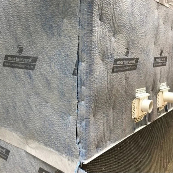 Advanced Building Products Mortairvent 202 rainscreen designed for exterior wall systems to improve drainage and ventilation