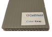Gray CellVent product with a label indicating color on a white background