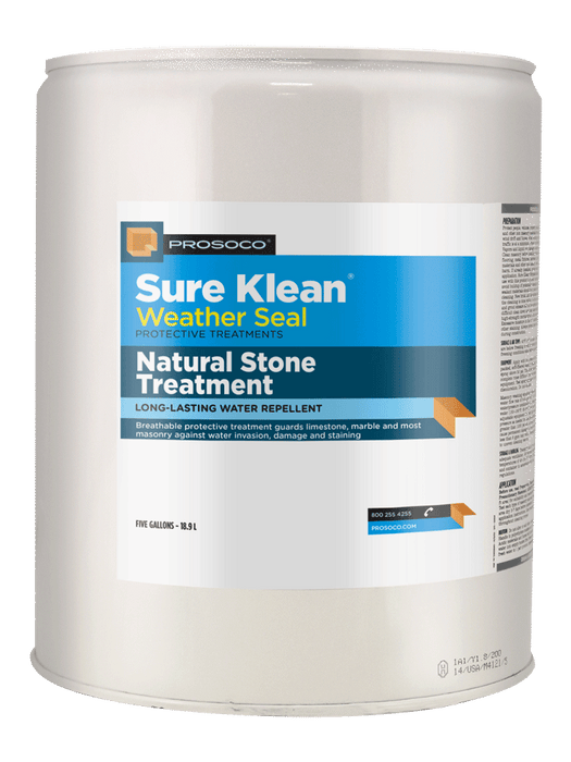 PROSOCO Natural Stone Treatment – Penetrating Water Repellent for Limestone & Marble (5 Gal)/lon