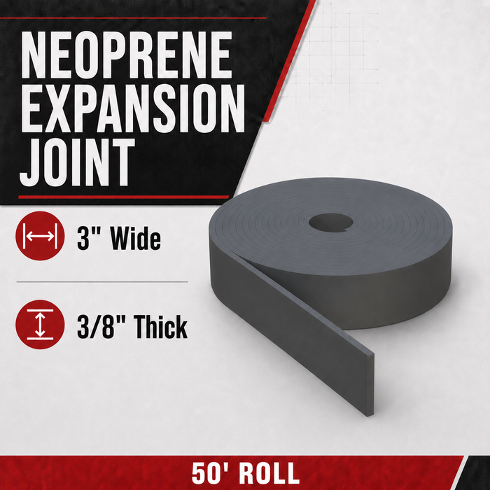 Neoprene Control Joint – 3/8" x 3" x 50' Roll