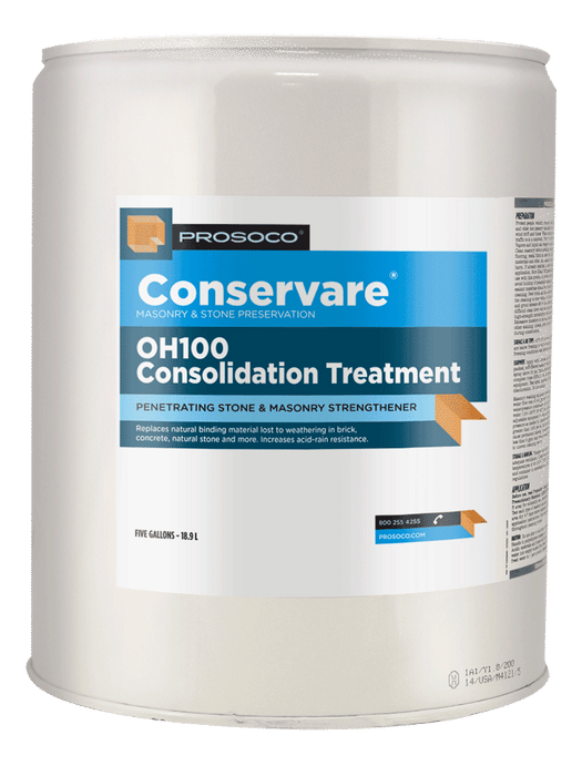 Can of Prosoco Conservare OH100 Consolidation Treatment on a blue background