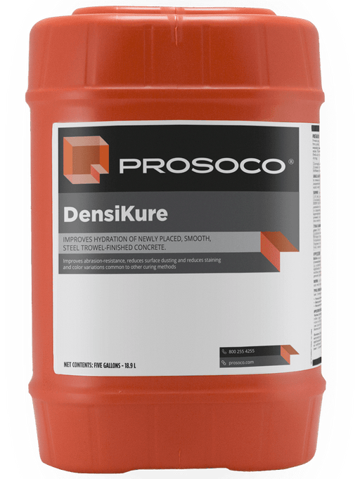 PROSOCO DensiKure concrete densifier and curing compound in 5 gallon container for new concrete floors
