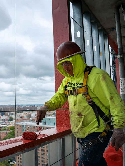 PROSOCO R-Guard FastFlash fluid-applied flashing used to seal rough openings and create a continuous air and water barrier