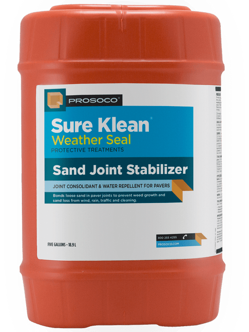 Orange container of Prosoco Sure Klean Weather Seal Sand Joint Stabilizer on a white background