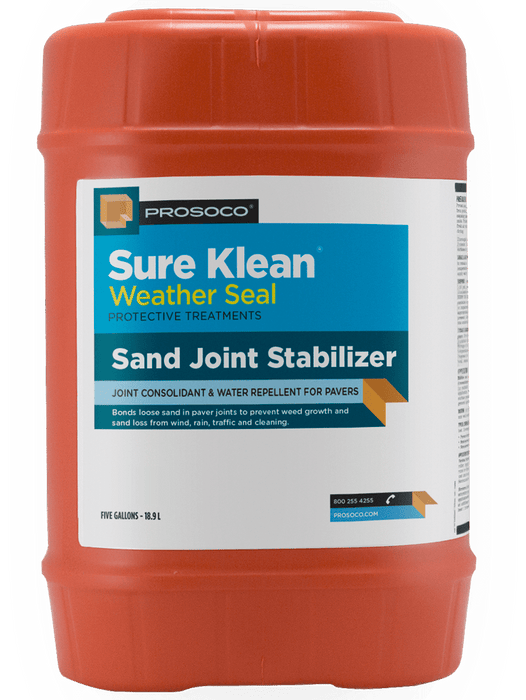 Orange container of Prosoco Sure Klean Weather Seal Sand Joint Stabilizer on a white background