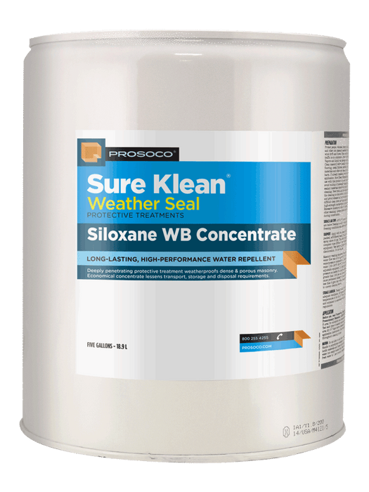 PROSOCO Siloxane WB Concentrate – High-Performance Water Repellent Concentrate (5 Gallon)