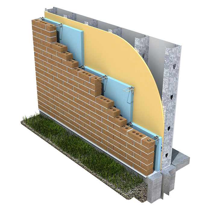 Contractor-grade Adjusto-Tie adjustable veneer anchor, ensures proper spacing and secure attachment of brick and masonry veneers