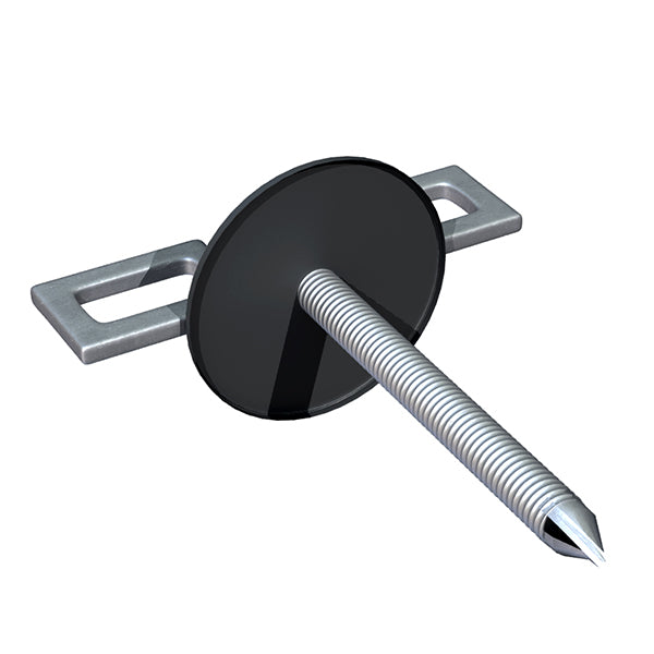 Adjustable veneer anchor by Hohmann & Barnard, designed for secure and precise attachment in masonry veneer construction