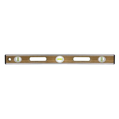 bamboo wood level with aluminum I-beam for masonry, carpentry, and construction leveling