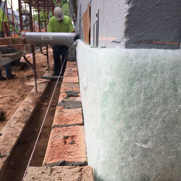 CavClear masonry drainage mat designed to promote water drainage in brick cavity walls